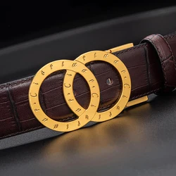 2023 ciartuar new belt high quality for men women unisex genuine leather first layer luxry gold sliver buckle free shipping