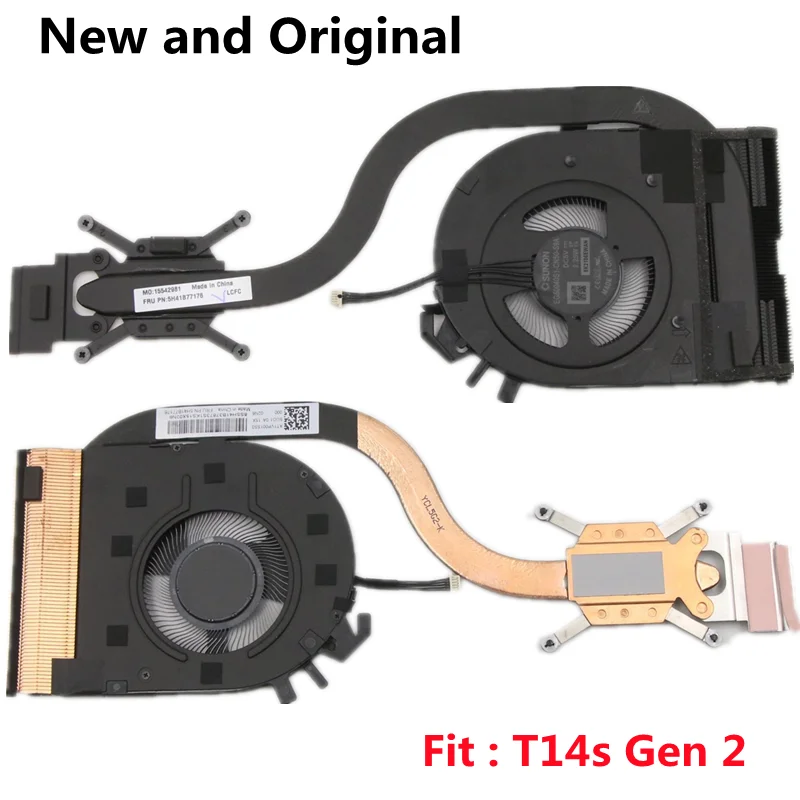 Imagem -05 - Original Uma Cpu Ventilador de Refrigeração do Dissipador Calor Refrigerador do Radiador para Lenovo Thinkpad T14s Gen Portátil 5h41b77174 5h41b77175 5h41b77176 Novo