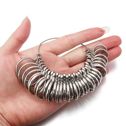 1 Set EU Ring Sizer Measuring Finger Sizing Measuring Stick Aluminum Metal Rings Mandrel US Size Jewelry Tool
