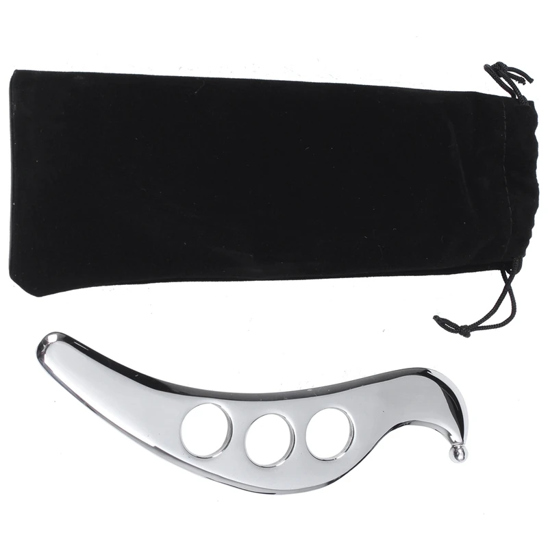 Outil de masseur de plaque Gua Sha Guasha en acier inoxydable, grattoir de thérapie fongique, machine de massage méridien musculaire adt, outil de planche de spa