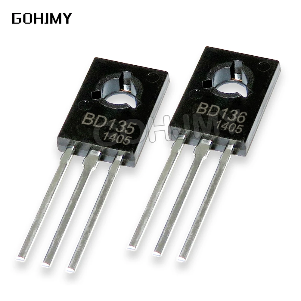 20PCS BD135 BD136 BD138 BD131 BD132 BD137 BD139 BD140 TO-126 NPN Power Triode Transistor (BD135+BD136) Each 10PCS