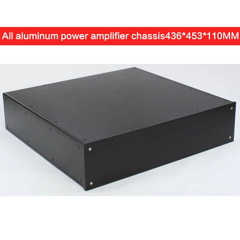 

DIY All-aluminum Power Amplifier Chassis WA89 Preamp Case Tube Amplifier Audio Shell Amplifier Box Power Enclosure 436*453*110MM