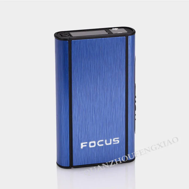 FOCUS Ejection Holder Male Gadgets Windproof Aluminium Alloy Smoke Boxes Creative Fashion Automatic Cigarette Case