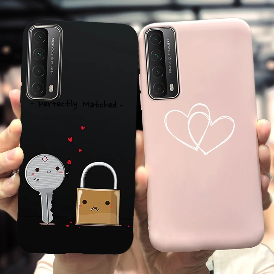 Cute Cow Soft Cover For Huawei P Smart 2021 Y7A 2020 TPU Case 6.67