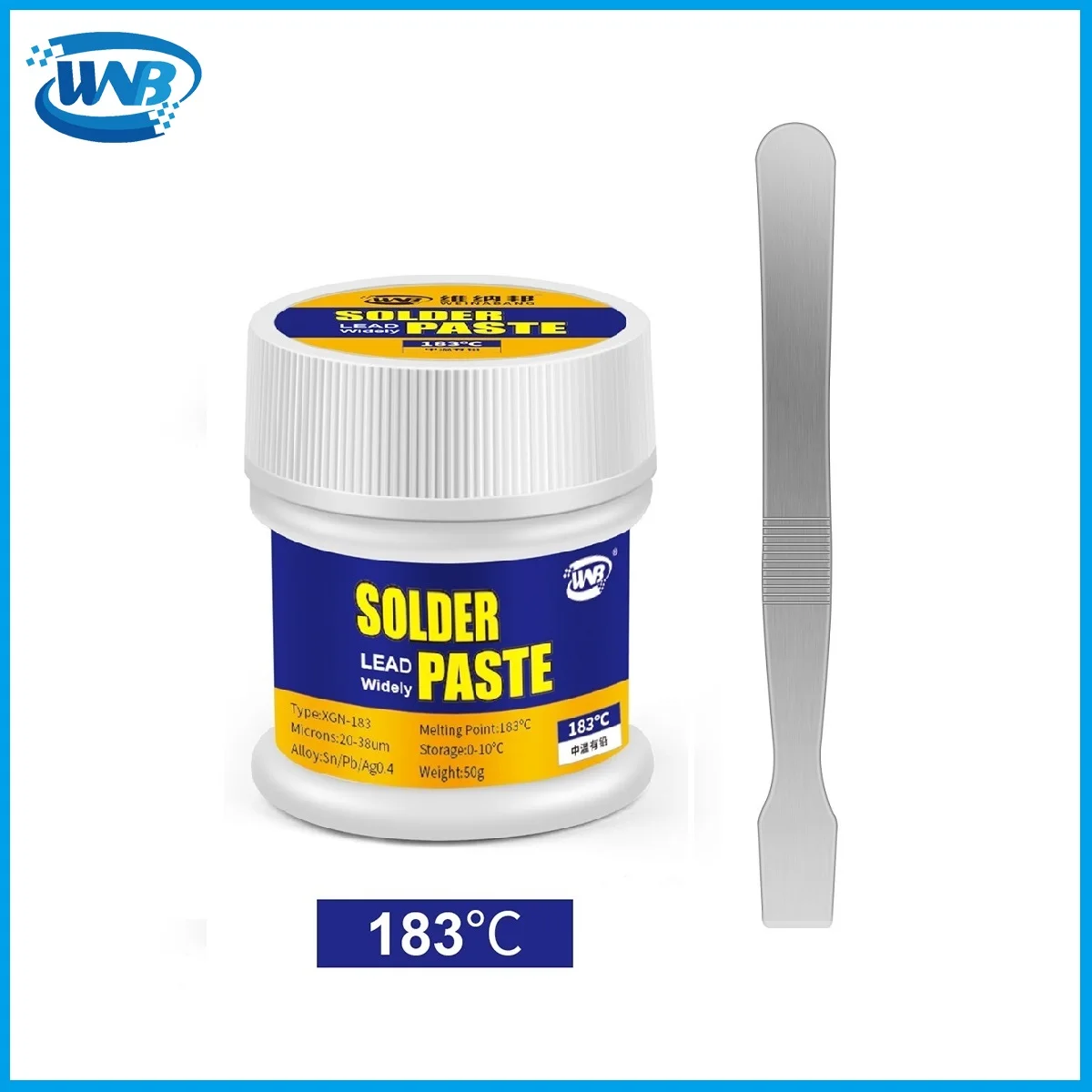 

WNB 50g Leaded Sn63/Pb37 Solder Tin Paste Melting Point 183℃ Soldering Paste Welding Cream Flux For SMD PCB Circuit Board Repair