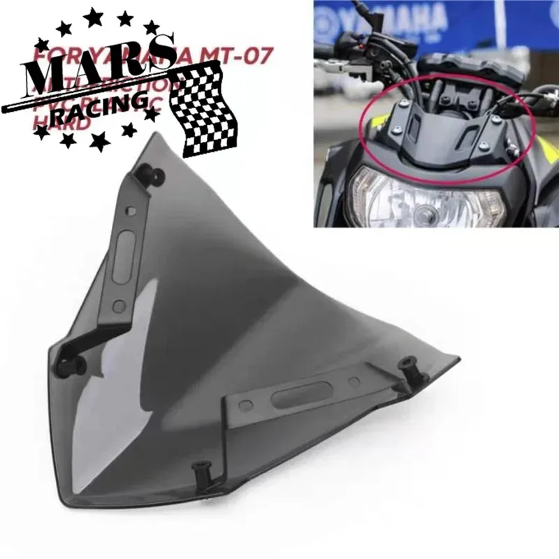 Windshield Windscreen For YAMAHA MT07 MT-07 FZ-07 FZ07 2018 2019 2020 Motorcycle Accessories Pare-brise Wind Deflectors