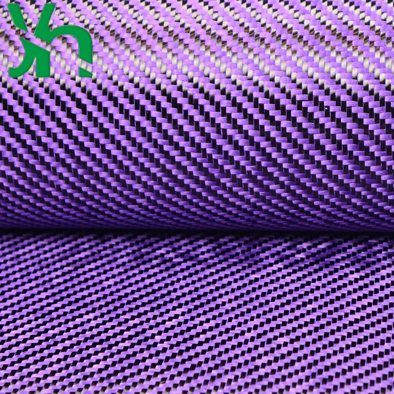 

3K Carbon Fiber Purple Kevlar Blend Fabric, DIY Motorcycle, Auto Parts Surface Decoration 1M*1M