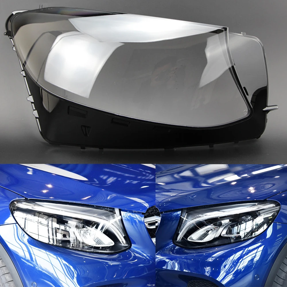 

For BENZ W253 GLC GLC200 GLC260 GLC300 Front Headlamps Transparent Lampshades Lamp Shell Masks Headlights Cover Lens Headlight