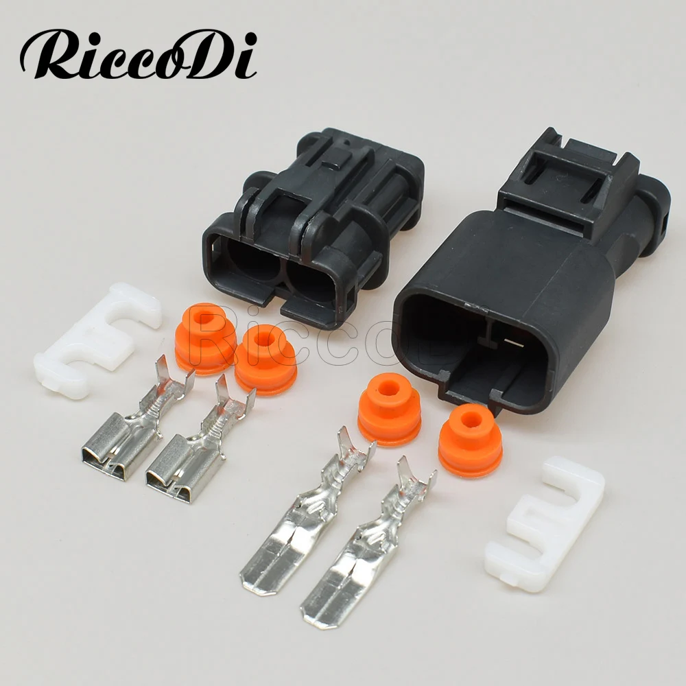 1-20 Kit 6.3mm 7222-6423-30 7123-6423-30 2 Pin Way Male Female Sealed Waterproof Auto Speed Water Temperature Plug Connector