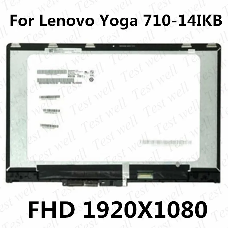 14 inch LCD LED Touch Screen Assembly with frame For Lenovo Yoga 710-14 Yoga 710 14 Yoga 710-14IKB P/N ST50K85362