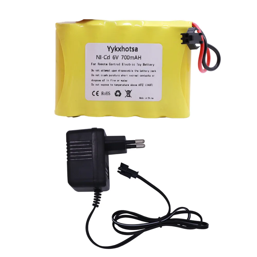 Ni-CD Battery 6V 700mah and USB Charger For Rc toys Cars Tanks Robots Boats Guns 5* AA 6v NI-CD Battery Pack M Model SM Plug