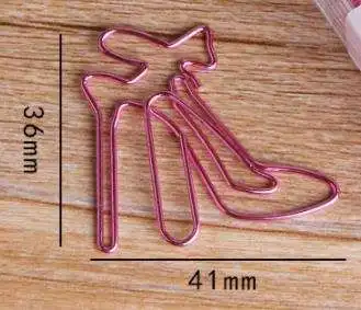 Elegante Cartoon Paper Clip, Pin Rosa, Golden Clip Mão, Forma Paper Clip, 8pcs