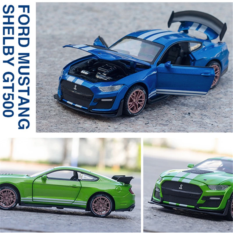 1:32 Mustang Shelby GT500 Alloy Sports Car Model Diecast & Toy Vehicles Simulation Metal Car Model Collection Childrens Toy Gift