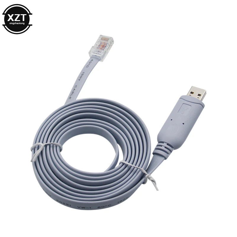 1.8M USB Rs232 Ke RJ45 Kabel Konsol untuk Cisco H3C Codhuawei Fortinet Router Ftdi USB Kabel Ekstensi Konsol