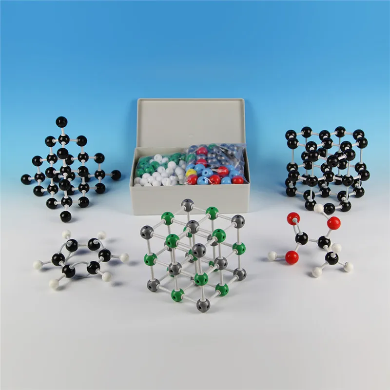 426 unids/set de suministros de laboratorio de enseñanza de química se pueden combinar con modelos estructurales moleculares orgánicos e inorgánicos