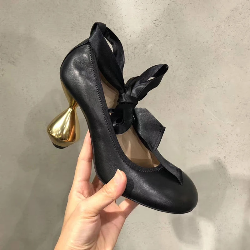 

Leather Pumps Women 2020 Strange Heels Shoes Woman Ankle Strap Ladies Shoes Spring Scarpe Donna Sapato Feminino Zapatos De Mujer