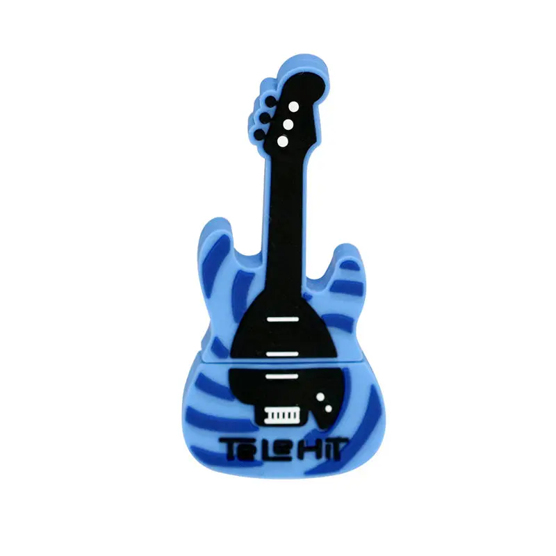 USB 2.0 فلاش يو القرص الأحمر الأزرق الموسيقى الغيتار الكهربائي مضحك هدية بندريف 64 جيجابايت 16 جيجابايت 32 جيجابايت 4 جيجابايت 8 جيجابايت فلاش ميموري للتخزين عصا