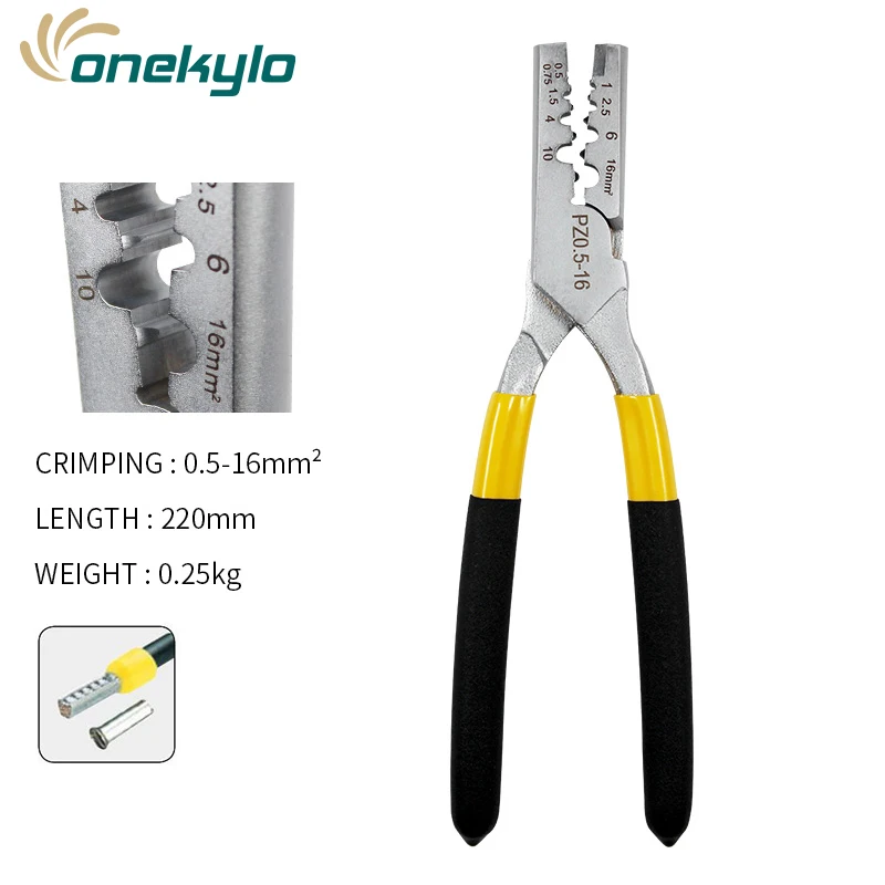 PZ0.5-16 Germany Style Mini Crimping Pliers For Cable End Sleeves Special Tube Terminals VE Ferrule Connector Crimping Tools