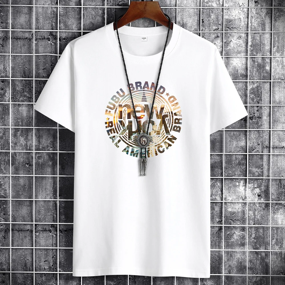 Anime Goth Summer Cotton Man T-Shirts Short Sleeve Round Neck Streetwear Outdoor Tshirt Harajuku Graphic Oversized Men Top Tees