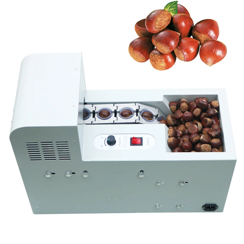 

220V Automatic Chestnut Opening Machine Intelligent Chestnut Shelling Machine Commercial Chestnut Cutting Machine