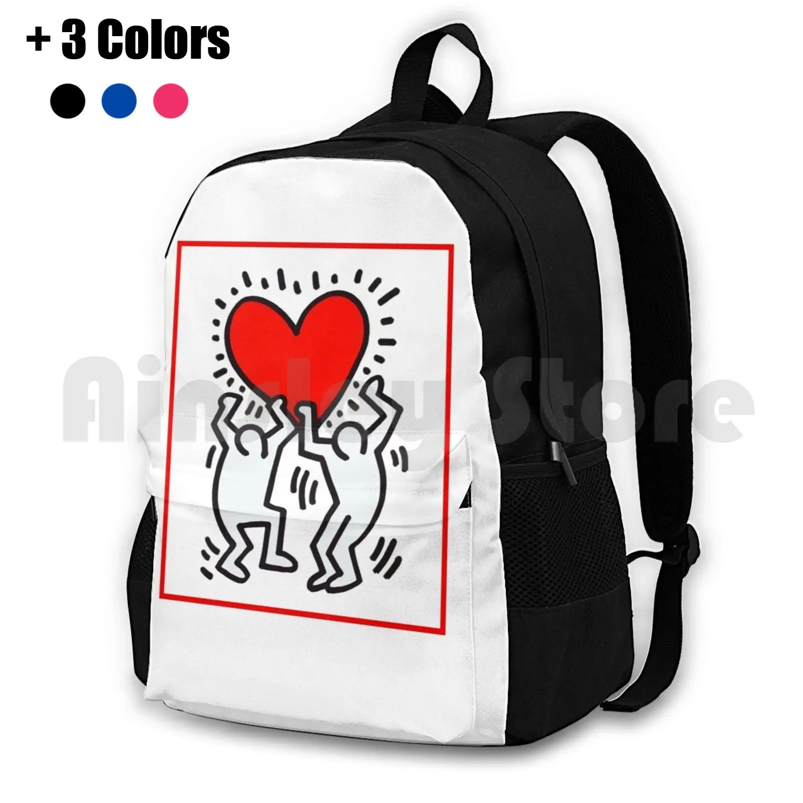 Outdoor Hiking Backpack Riding Climbing Sports Bag Heart Love Dancing Doodles Dancingheart