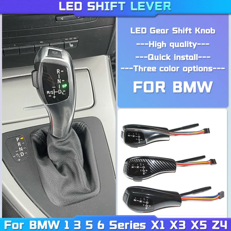 For BMW 1 3 5 6 X1 X3 X5 Z4 Series LED Gear Shift Knob E39 E53 E38 E60 E61 E46 E63 E90 E92 E93 E81 E82 E87 E88 E89 Shifter Lever