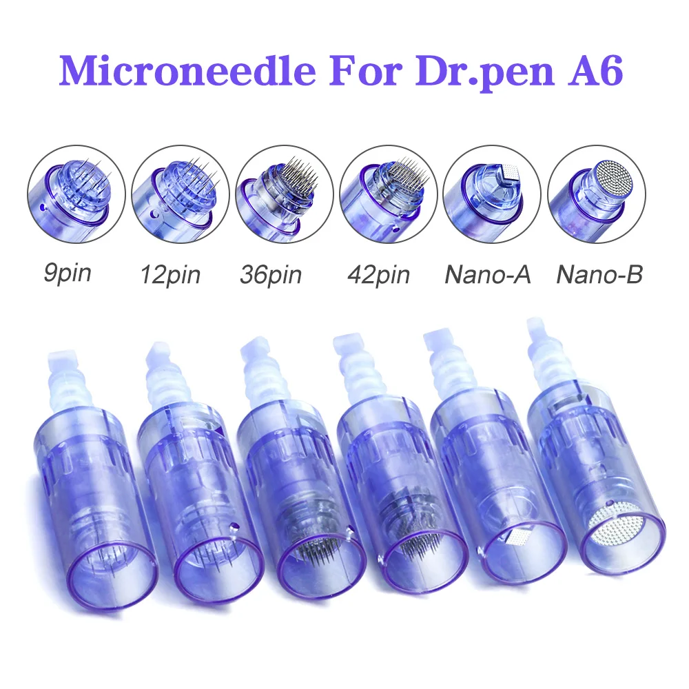 Cartuchos de agujas para Derma Pen A6, herramientas profesionales para el cuidado de la piel, 12/24/36/42 Pines, 10 unidades, 20 unidades, 50
