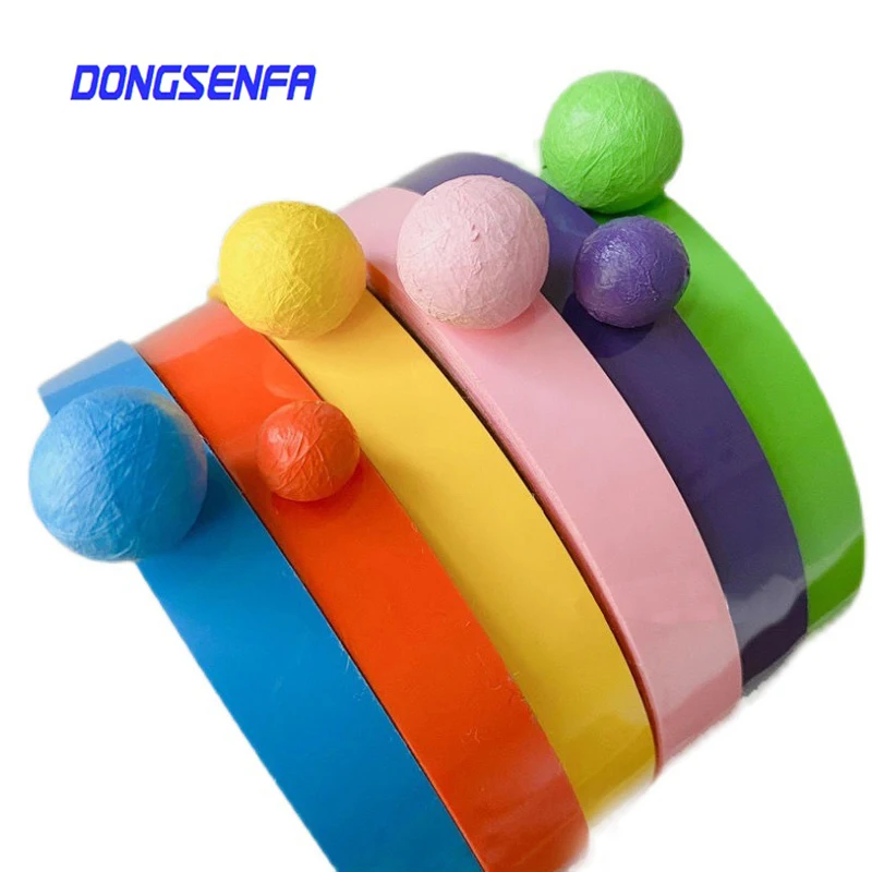 Diang Colored Ball Tape Decompression Ball Hard Tape DIY Ball Candy Color Fidget Toy Adult Kid Relax Gift Autism Anxiety