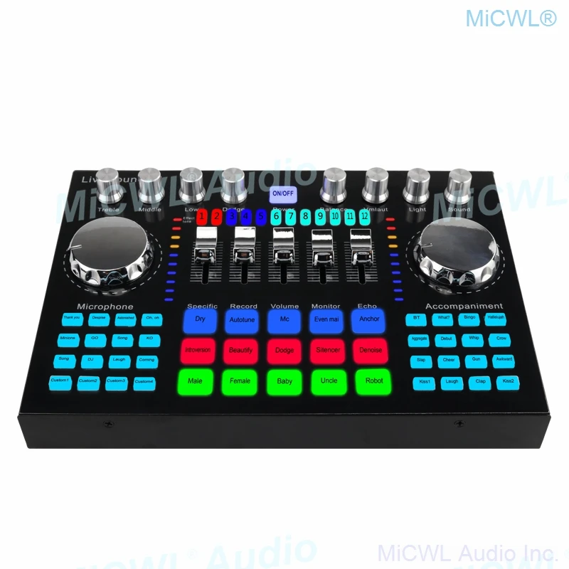 MiCWL KSM105 mikrofon pojemnościowy na żywo dźwięk cyfrowy karta dźwiękowa konsola miksująca do nagrywania studyjnego na żywo
