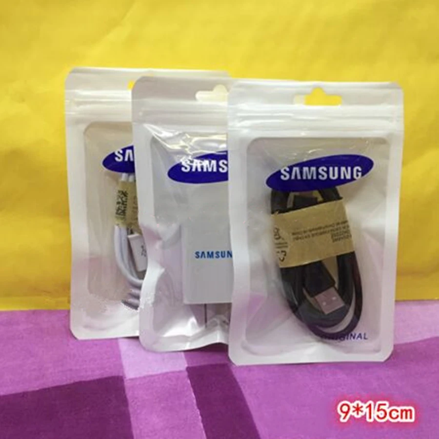 100pcs/lot 9*15cm Zipper Retail Plastic Packaging bag for bluetooth earphone headphone packaging for SANSUNG usb Cable