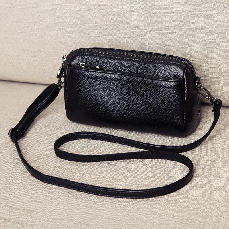 Genuine Leather Small Shoulder Bag Female Crossbody Bags for Women Clutch Phone Pouch Messenger Bag Ladies Handbags and Purse