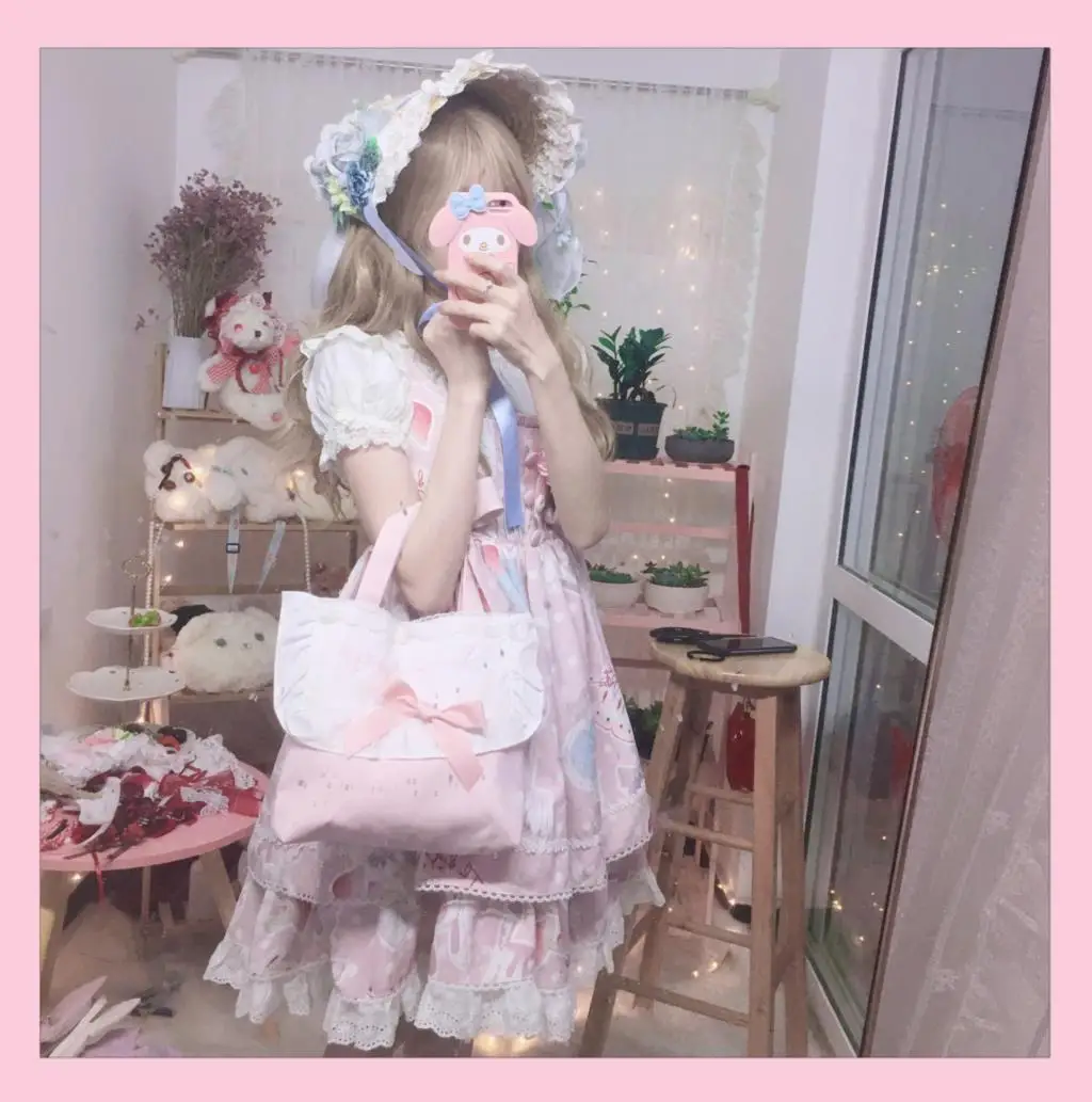 Lolita Element Handbag Soft Girl All-Matching Small Bag Pastoral Style Lolita Style