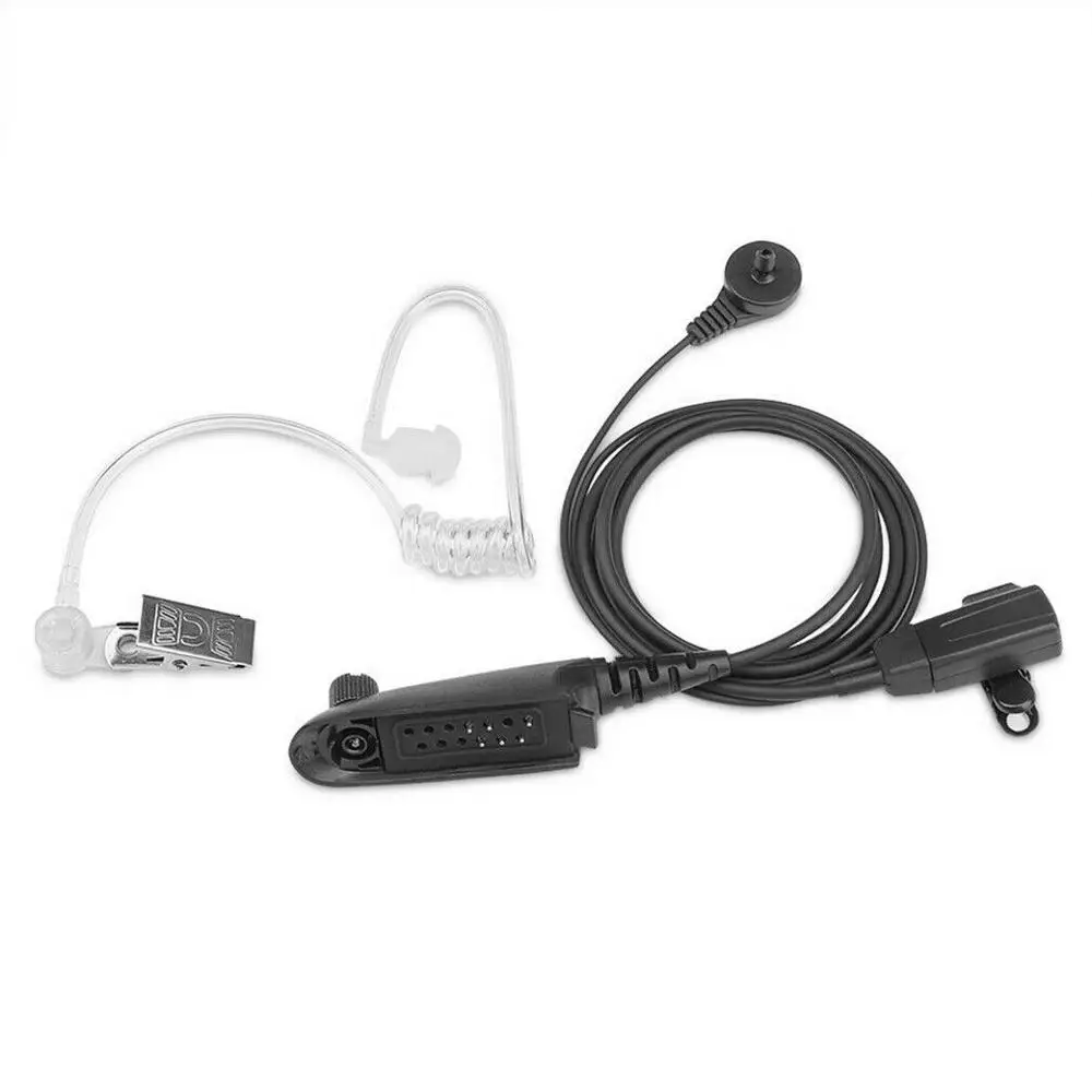 2 fios de ar acústico ptt fone de ouvido para motorola gp328 gp338 gp329 gp339 gp340 gp360 gp380 com tubo de ar mic para fone de ouvido, microfone da orelha