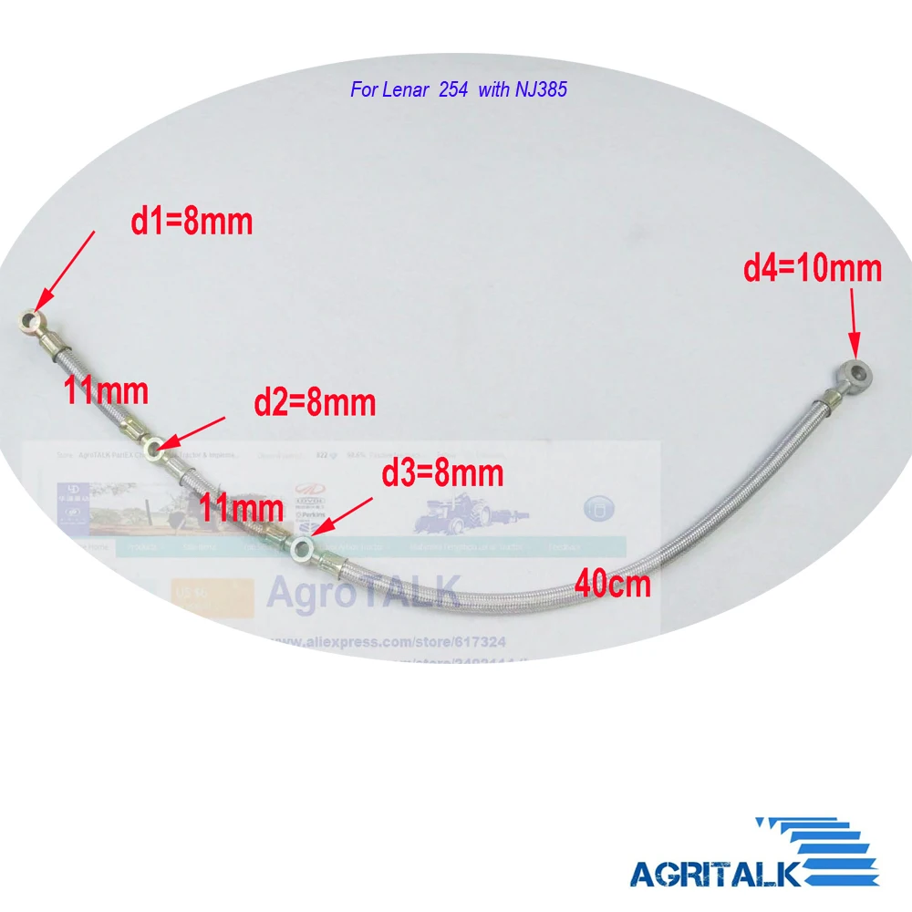 Tuyau de carburant pour tracteur Fengshou Lenar LE254 / LE274 avec moteur sj385, (choisissez celui dont vous avez besoin), référence: