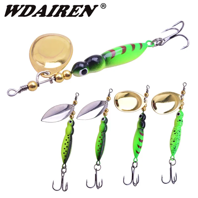 1Pcs Spinner Spoon Metal Fishing Lures 9cm 14.5g Rotating Sequins Artificial Baits Wobblers Crankbaits With Treble Hooks Tackle