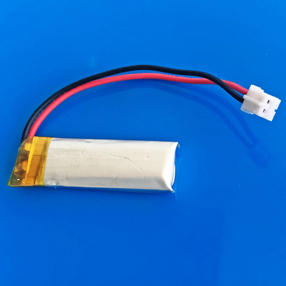 3.7V 180mAh Lithium Polymer Rechargeable Lipo Battery + JST PH 2.0mm 2pin connector For MP3 Bluetooth Headset Video Pen 501235