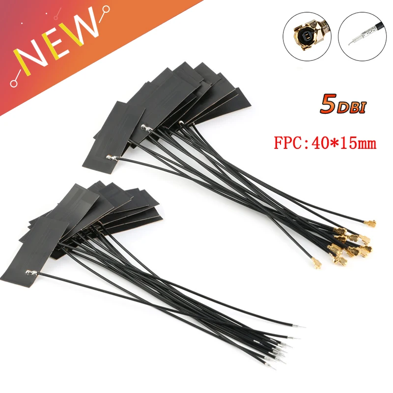 10 sztuk/partia 5DBI FPC wbudowana antena obwodu pokładzie LTE 4G 3G GSM CDMA WCDMA TDSCDMA 1.13 linia 12cm długie złącze ipex
