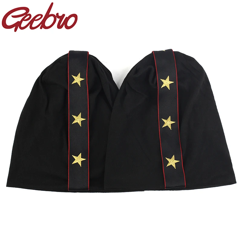 Geebro Women Slouchy Cotton star Ribbon Beanie Hat For Ladies  Autumn Winter Baggy Beanie Skullies Caps Female Bonnet Hats