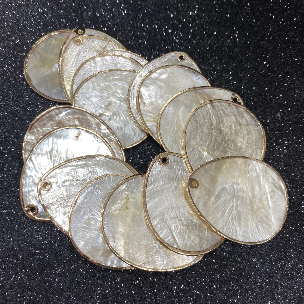 Fashion Shell Pendant Natural Mother of Pearl Shell Charms Pendants for DIY Jewelry Making Necklace Earrings Accessories