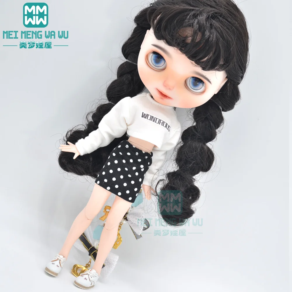 1Pcs Blythตุ๊กตาเสื้อผ้าแฟชั่นหลวมเสื้อยืด,กางเกงยีนส์,รองเท้าผ้าใบสำหรับBlyth Azone Ob24 1/6 ตุ๊กตาอุปกรณ์เสริม