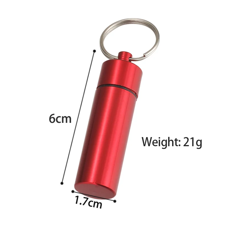 Portable Pill Box Container Mini Aluminium Pill Case Carry Bottle Case Hearing Protection Pocket Earplugs Box Keychain Outdoor