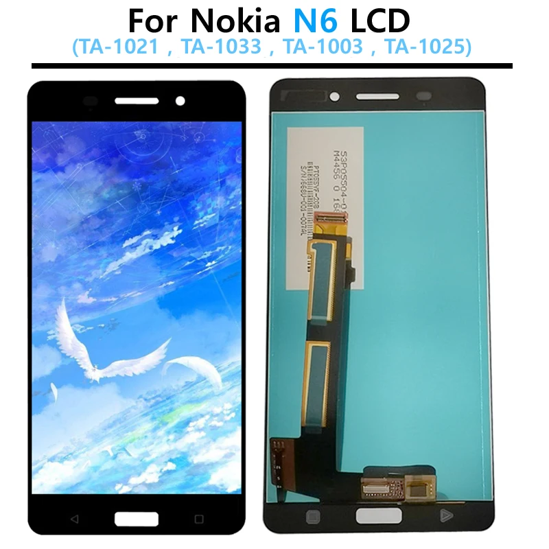 Tested Original For Nokia 6 N6 TA-1021 TA-1033 TA-1025 LCD Display Touch Screen Digitizer Assmebly  Replacement Parts