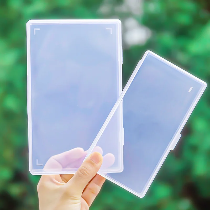 1 adet kırtasiye çıkartmalar şeffaf plastik saklama kabı organizatör konteyner sanat aracı için el sanatları masaüstü