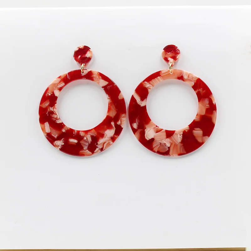 Aretes de carey para mujer, joyería de acetato, aretes largos colgantes a la moda, diseño de flores, acessos