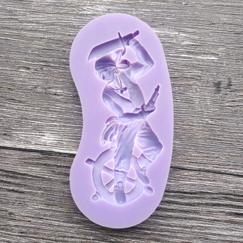 Pirate Silicone Mold Fondant Cake Decorating Mould Sugarcraft Chocolate Cookies Baking Tools Kitchenware For Cakes Gumpaste Form