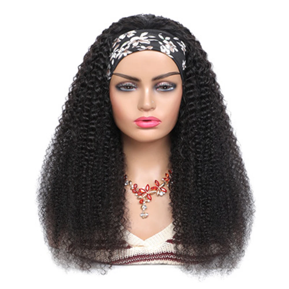 headband wig 100% real human hair wig long curly costume head band wig for women headband wig human hair