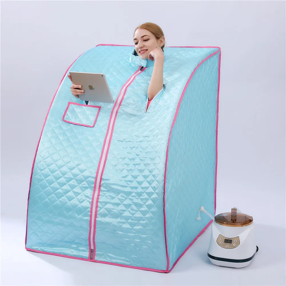 Portable Sauna Home Steam Sauna Generator New 2.8L 1500W Slimming Household Sauna Box Ease Insomnia Stainless Steel Pipe Support