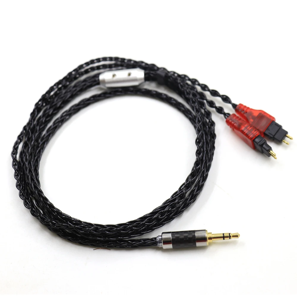 TOP-HiFi 8 Nhân Cân Bằng Bạc Nguyên Chất Mạ Tai Nghe Cáp Cho Tai Nghe Sennheiser HD580 HD600 HD650 HDxxx HD660S HD58x HD6xx