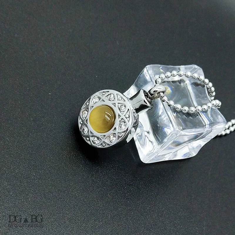 Small Animal Urn Opal pendant Fashion Female Elegant Jewelry Memorial Loved Pet Dog Cat Bird Ashes Holder Openable Locket