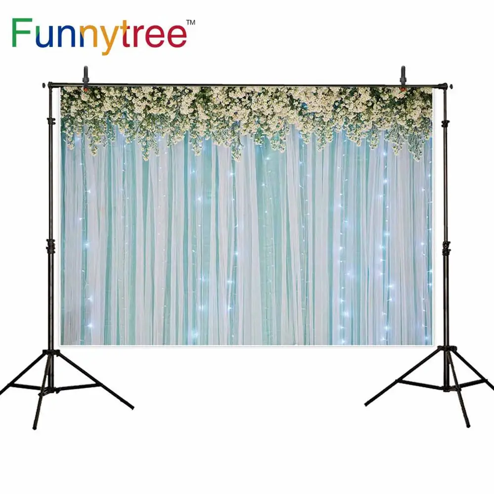 Funnytree Dreamy Glitter Bokeh Backdrop Wallpaper Wedding Shiny wedding background decoration photography Studio photozone Decor